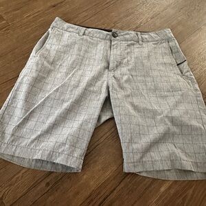 Men's Gray Checkered Shorts